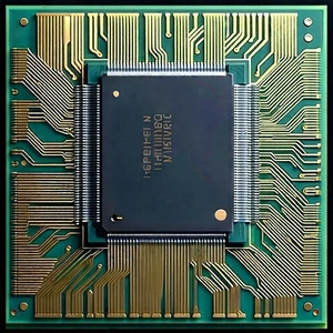 Close-up of microprocessor
