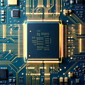 Close-up of microprocessor