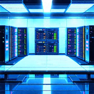 Futuristic Server Room With Image, There