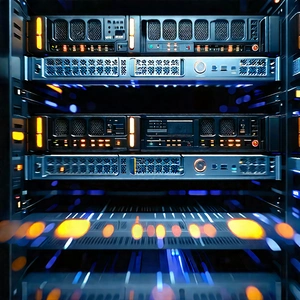 Server rack with digital particles