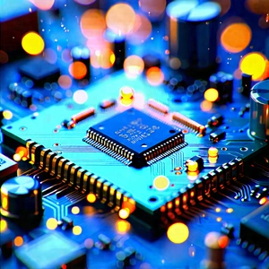 Close-up of electronic circuit
