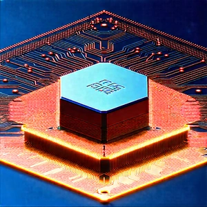 Close-up of microprocessor