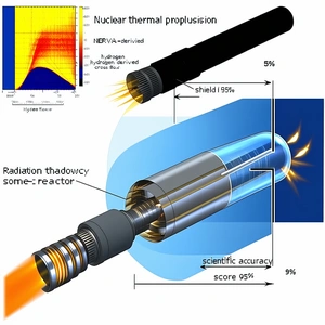 A Diagram Of A Nuclear Reactor, With A Blue Tube And A Black Tube Labeled As The Reactor