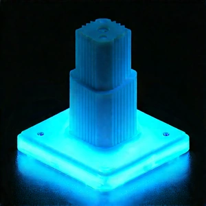 3d printer with blue light (glow:1.4)