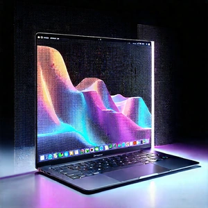 Laptop With Holographic Display With Laptop Computer