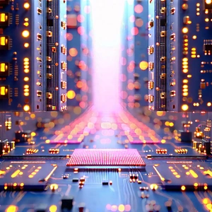 Close-up Of Sensor Array With Close-up Computer