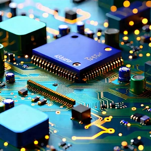 Close-up of electronic circuit