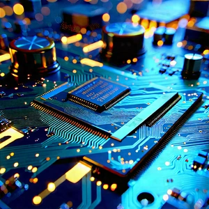 Close-up of electronic circuit