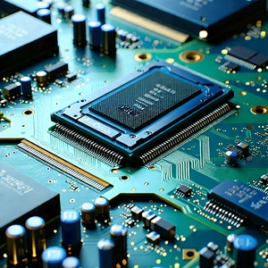 Tech Isometric Design: Close-up of memory module