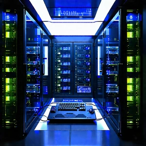 Futuristic server room