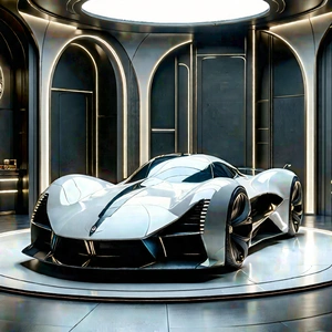 Automotive Technology In Tech Office With White Sports