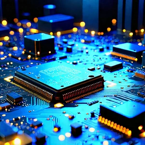 Close-up of electronic circuit