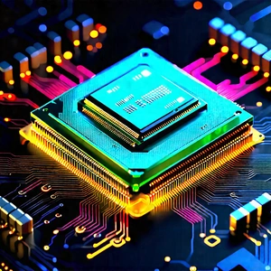 Close-up of microprocessor