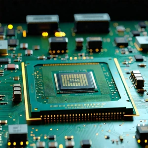 Close-up of microprocessor