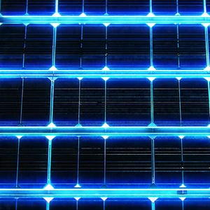 Solar panel with blue light (glow:1.3)
