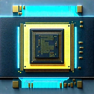 Close-up of microprocessor