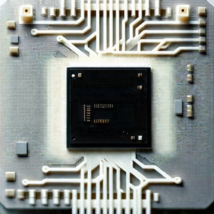 Close-up of microprocessor