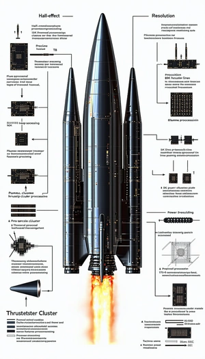 diagram rocket, showing