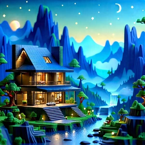 Smart Home Device With (digital:1.41) Artwork With Model House