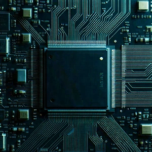 Close-up of microprocessor