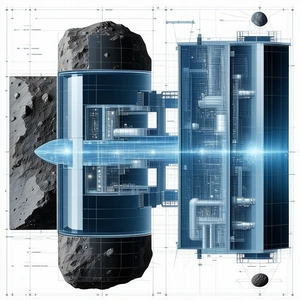 futuristic space station shown drawing
