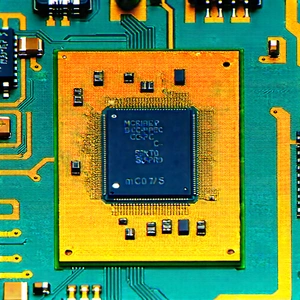 Close-up of microprocessor