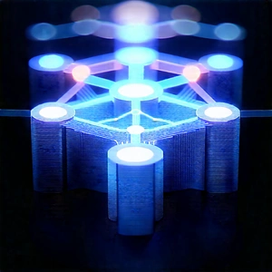 Blockchain Network Visualization With Blue White