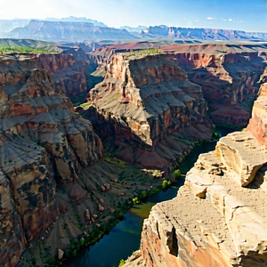 Nature Aerial Photography: Aerial View Of Canyon System With Beautiful Landscape