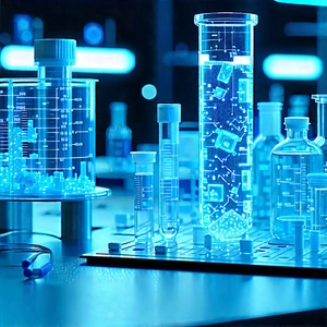 Healthcare Technology In Modern Laboratory With Image, There