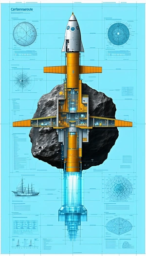 A Large Rock Is Sitting On Top Of A Spacecraft, Which Is A Part Of A Larger Space Station
