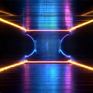 Quantum computer with neon accents
