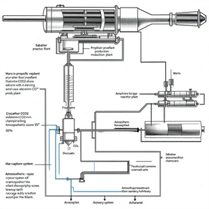The Image Is A Diagram Of A Chemical Process, Showing The Various Components And Their Interactions
