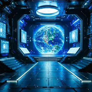 (futuristic:1.17) Innovation Hub With Futuristic Setting,