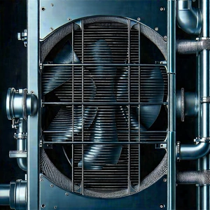 Close-up of cooling system
