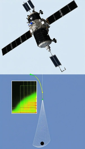 A Space Shuttle With A Satellite Attached To It