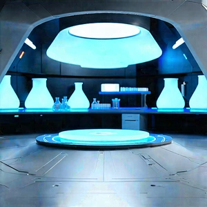 Futuristic research laboratory