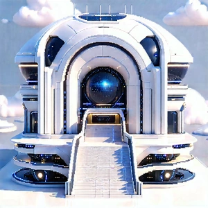 Futuristic Innovation Hub With Large, Futuristic