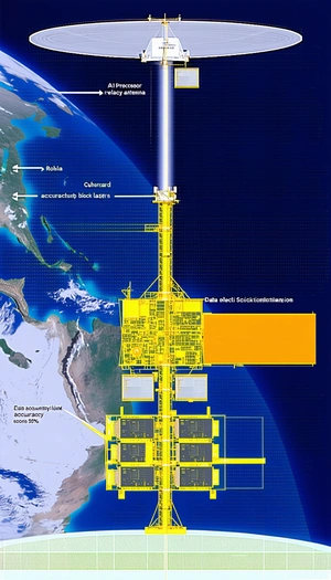 blue yellow illustration large structure