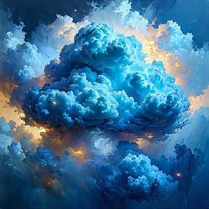 Cloud Computing Visualization With Beautiful Painting