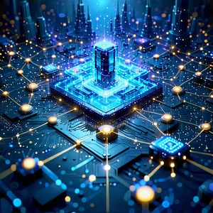 Blockchain Network Visualization With Image, There