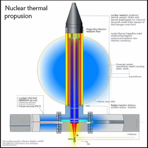 The Image Is A Diagram Showing The Process Of Nuclear Thermal Propulsion