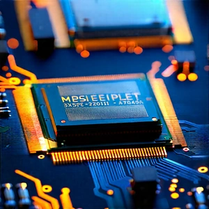 Close-up of microprocessor