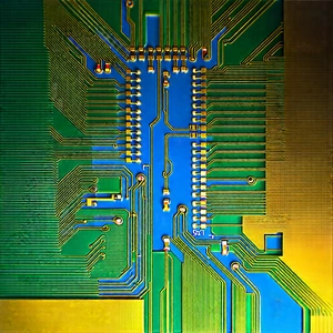 Close-up of electronic circuit