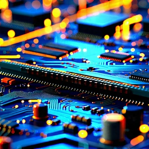 Tech Long Exposure Photography: Close-up of electronic circuit