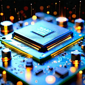 Close-up of microprocessor