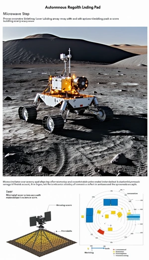 A White Robotic Vehicle, Possibly A Rover, Sitting On A Rocky Surface