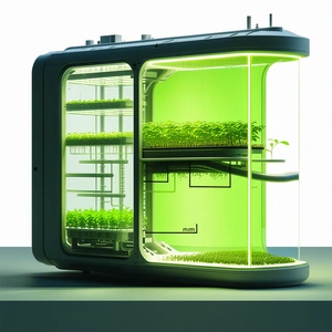 A Large, Green, And White Structure That Resembles A Building Or A Greenhouse