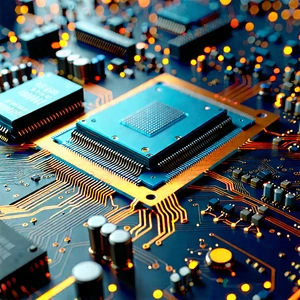Close-up of electronic circuit