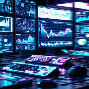 Financial technology in tech office