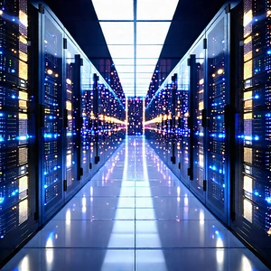 Server rack with holographic projection